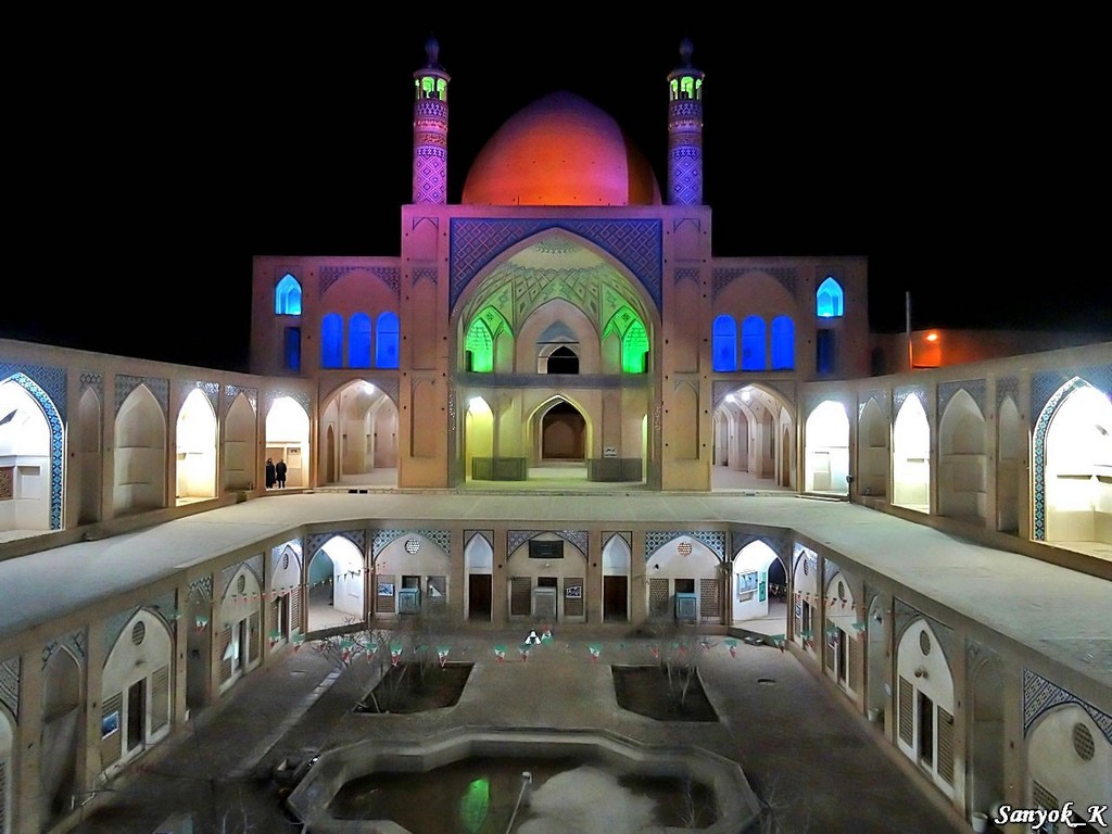 9627 Kashan Agha Bozorg mosque Кашан Медресе и мечеть Ага Бозорг